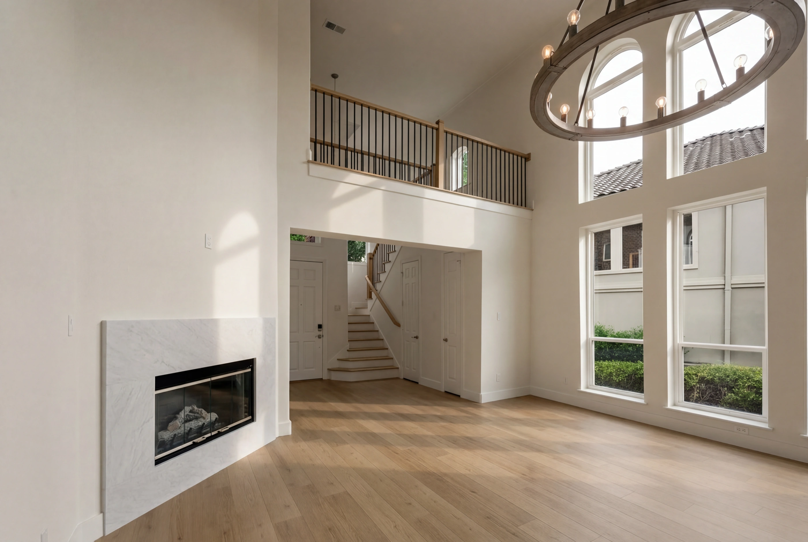Gas log fireplace