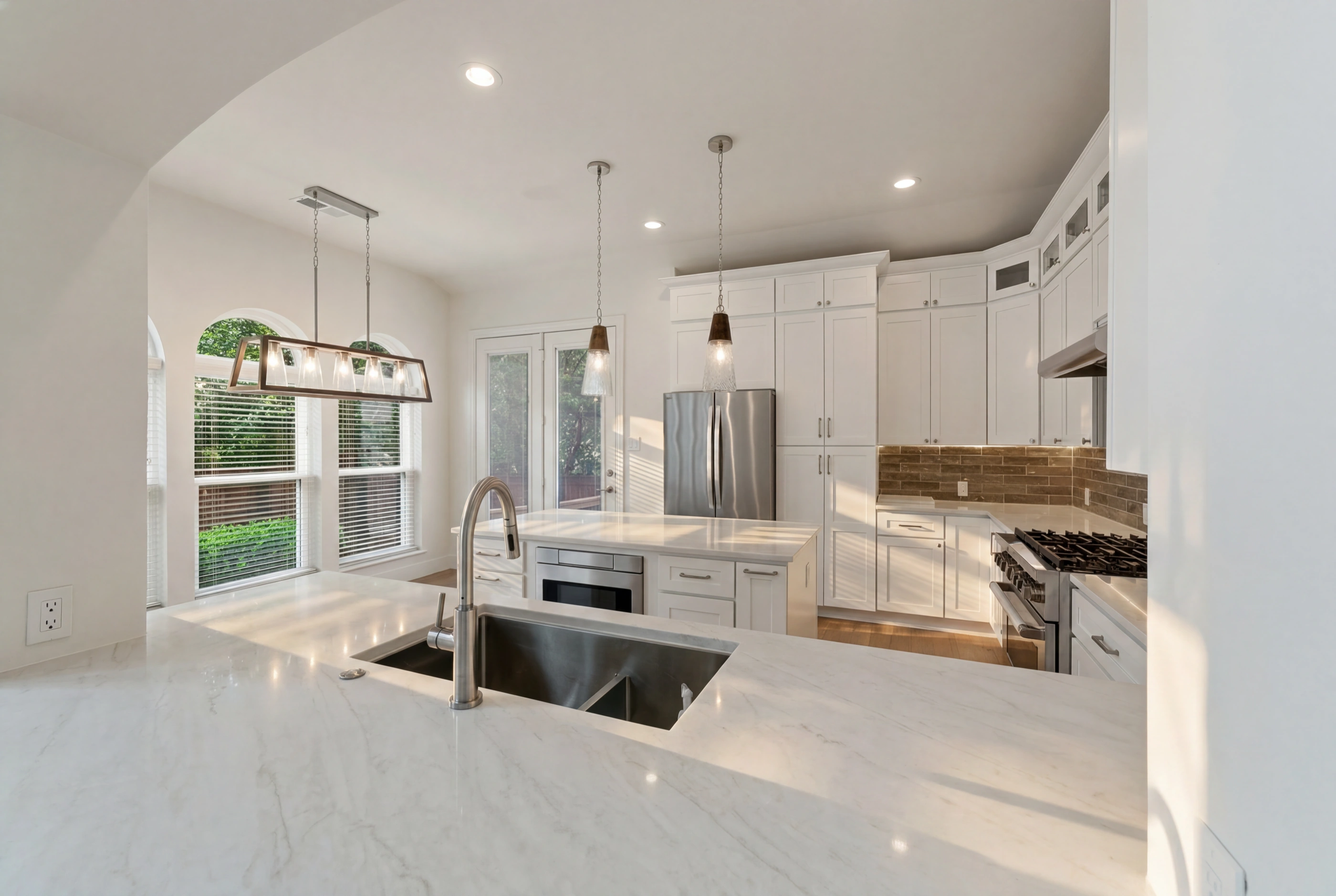 Kitchen counter and sink